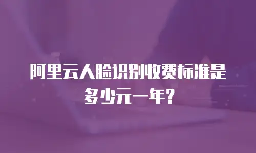 阿里云人脸识别收费标准是多少元一年？