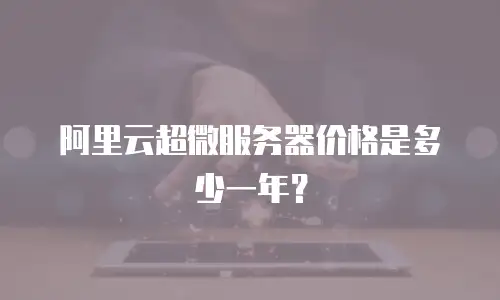 阿里云超微服务器价格是多少一年？
