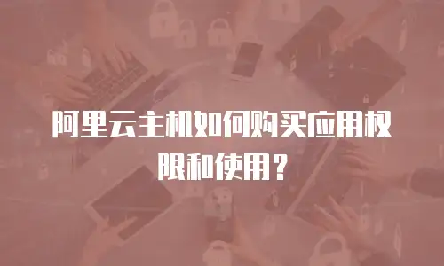 阿里云主机如何购买应用权限和使用？