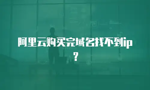 阿里云购买完域名找不到ip？