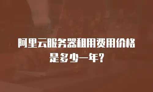 阿里云服务器租用费用价格是多少一年？