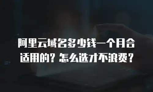 阿里云域名多少钱一个月合适用的？怎么选才不浪费？
