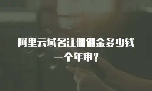 阿里云域名注册佣金多少钱一个年审？