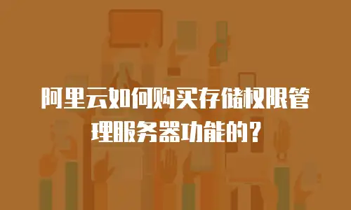 阿里云如何购买存储权限管理服务器功能的？