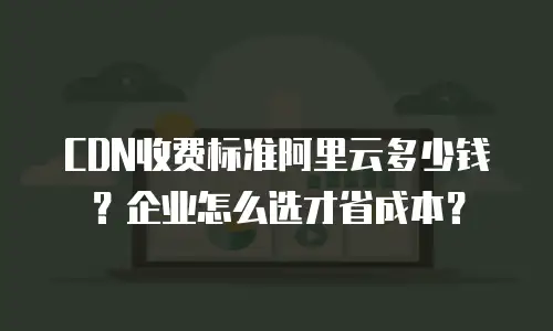 CDN收费标准阿里云多少钱？企业怎么选才省成本？