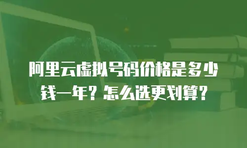 阿里云虚拟号码价格是多少钱一年？怎么选更划算？