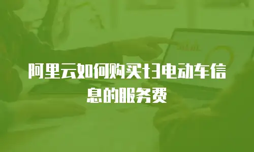 阿里云如何购买t3电动车信息的服务费