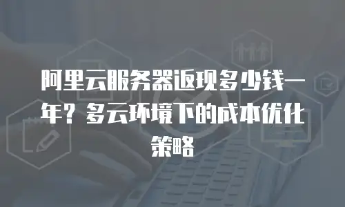 阿里云服务器返现多少钱一年？多云环境下的成本优化策略