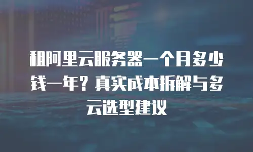 租阿里云服务器一个月多少钱一年？真实成本拆解与多云选型建议