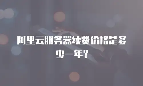 阿里云服务器续费价格是多少一年？