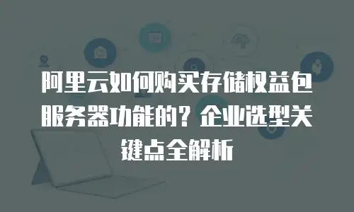 阿里云如何购买存储权益包服务器功能的？企业选型关键点全解析