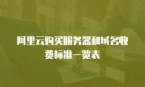 阿里云购买服务器和域名收费标准一览表