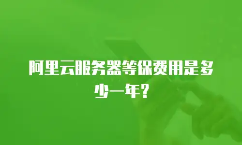 阿里云服务器等保费用是多少一年？