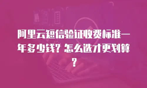 阿里云短信验证收费标准一年多少钱？怎么选才更划算？
