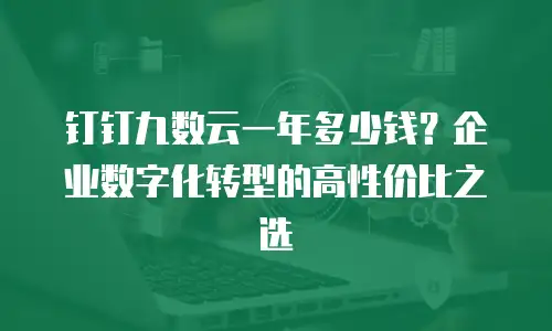 钉钉九数云一年多少钱？企业数字化转型的高性价比之选
