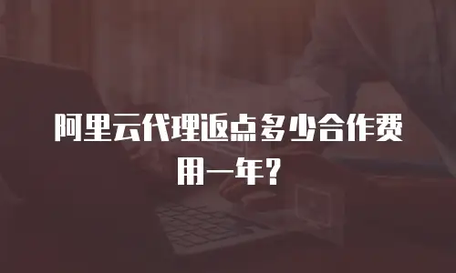 阿里云代理返点多少合作费用一年？