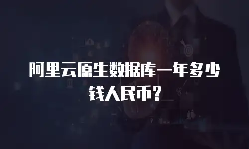 阿里云原生数据库一年多少钱人民币？