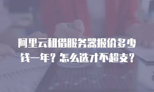 阿里云租借服务器报价多少钱一年？怎么选才不超支？