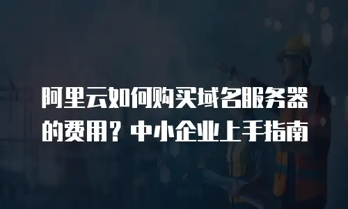 阿里云如何购买域名服务器的费用？中小企业上手指南
