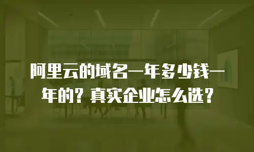 阿里云的域名一年多少钱一年的？真实企业怎么选？