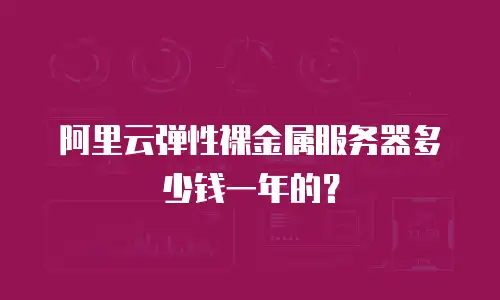 阿里云弹性裸金属服务器多少钱一年的？