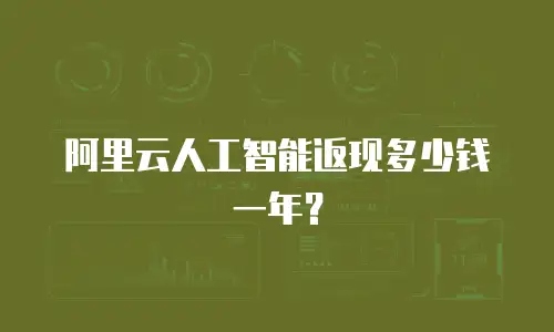 阿里云人工智能返现多少钱一年？