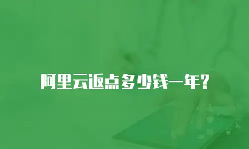 阿里云返点多少钱一年？