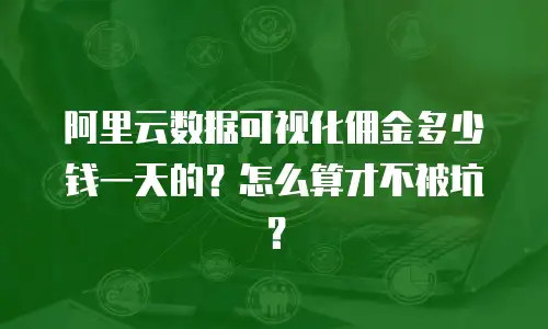 阿里云数据可视化佣金多少钱一天的？怎么算才不被坑？