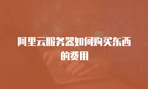 阿里云服务器如何购买东西的费用