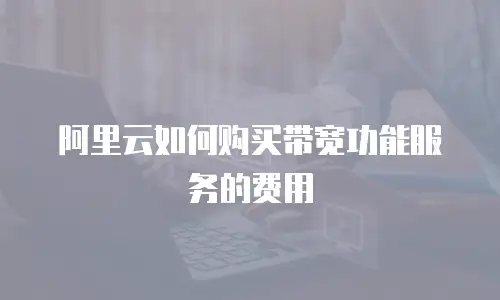 阿里云如何购买带宽功能服务的费用
