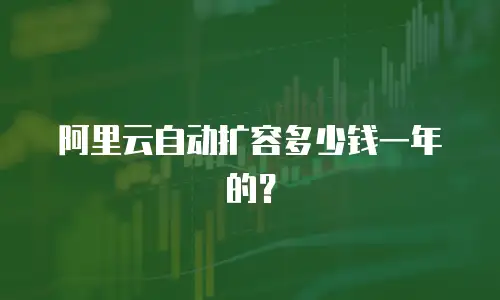 阿里云自动扩容多少钱一年的？