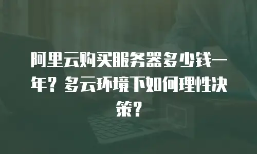 阿里云购买服务器多少钱一年？多云环境下如何理性决策？