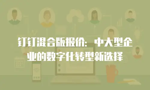 钉钉混合版报价：中大型企业的数字化转型新选择