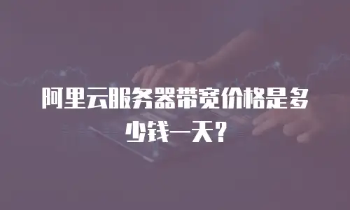 阿里云服务器带宽价格是多少钱一天？