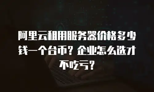 阿里云租用服务器价格多少钱一个台币？企业怎么选才不吃亏？