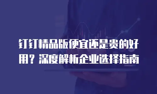 钉钉精品版便宜还是贵的好用？深度解析企业选择指南