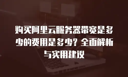 购买阿里云服务器带宽是多少的费用是多少？全面解析与实用建议