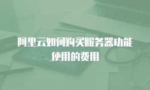 阿里云如何购买服务器功能使用的费用