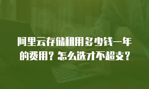 阿里云存储租用多少钱一年的费用？怎么选才不超支？