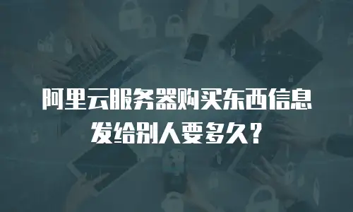 阿里云服务器购买东西信息发给别人要多久？