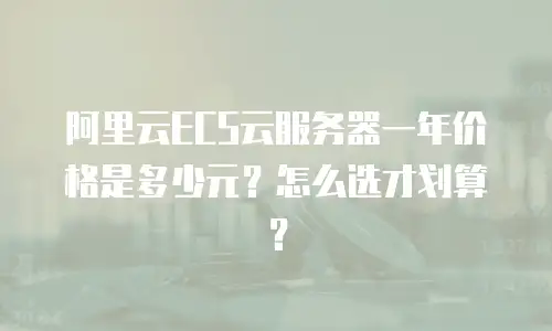 阿里云ECS云服务器一年价格是多少元？怎么选才划算？