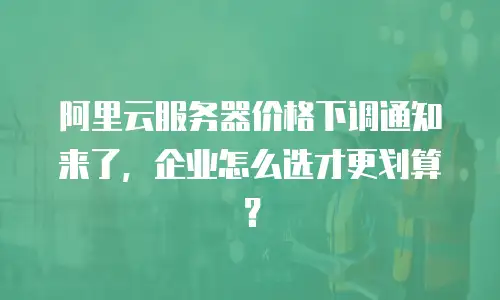 阿里云服务器价格下调通知来了，企业怎么选才更划算？