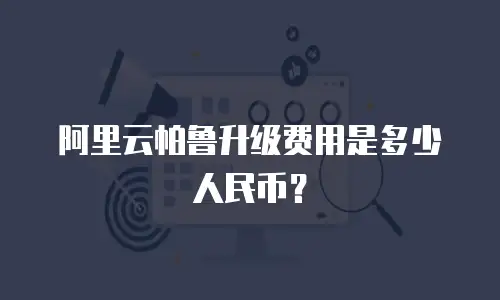 阿里云帕鲁升级费用是多少人民币？