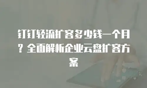 钉钉轻流扩容多少钱一个月？全面解析企业云盘扩容方案