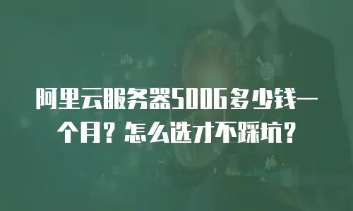 阿里云服务器500G多少钱一个月？怎么选才不踩坑？
