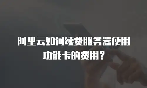 阿里云如何续费服务器使用功能卡的费用？
