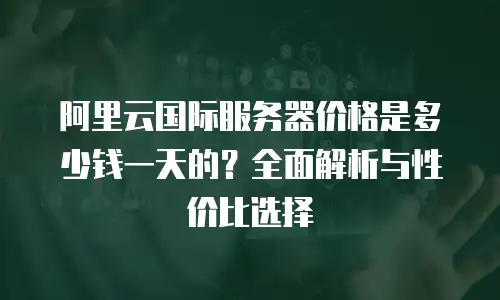 阿里云国际服务器价格是多少钱一天的？全面解析与性价比选择
