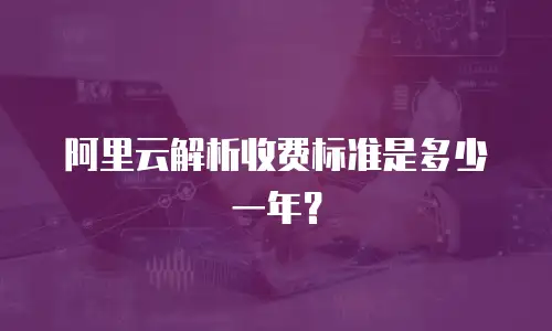 阿里云解析收费标准是多少一年？