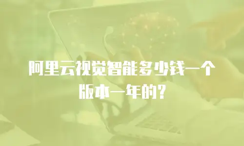 阿里云视觉智能多少钱一个版本一年的？