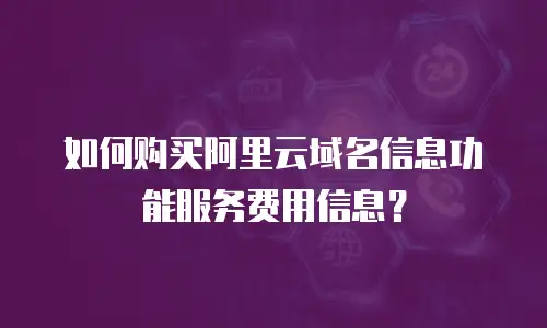 如何购买阿里云域名信息功能服务费用信息？